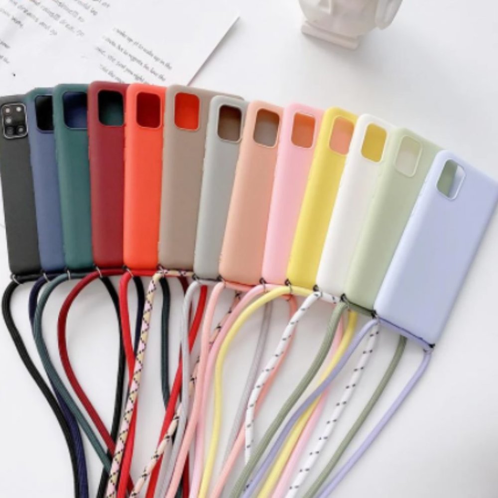 Crossbody Necklace Strap Lanyard Cord Phone Case For Samsung Galaxy S6 S7 edge S